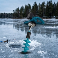 Perceuse à glace électrique multifonction portative, mélangeur, tarière, outil électrique portable, batterie 2Ah/4Ah, couple de 125 N.m pour le ciment