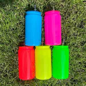 Vasos de Vidrio para Sublimación en Colores Neón, Disponibles en el Almacén de EE. UU., Vasos de Cerveza de 16 oz en Colores Neón, Vasos de Vidrio para Refrescos de 16 oz - Product Image 2