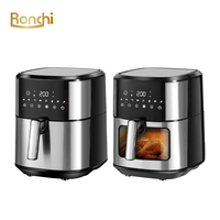 Nouvelle Conception Moderne Friteuse à Air Carrée Électrique 7L/8L à Commande Tactile, Sans Huile, Usage Domestique Ronchi 1500W Antiadhésive PTFE