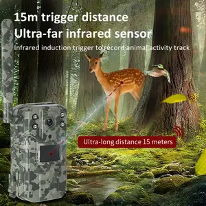 IP66 impermeable 36MP 2,7 K 30fps visión nocturna batería de litio recargable sin brillo LED infrarrojo juego Solar Trail cámara de caza