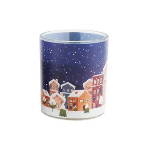 Bougie parfumée à la cire de soja avec lumière LED pour une ambiance de Noël, parfum festif et romantique, parfum durable, forme cylindrique, boîte cadeau - Product Image 5