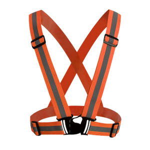 Ceinture de sécurité réglable orange haute visibilité, bretelles de course, gilet de course, sangles de sécurité réfléchissantes, gilet - Product Image 2