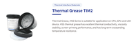 Pâte Thermique TIM2 Silicone 6.0W/m-K HSG-601 0.5kg - Composé à Haute Conductivité Thermique pour CPU/GPU et Modules LED