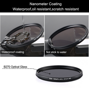 Filtre 2-en-1 ND8 & <span class=keywords><strong>CPL</strong></span> pour appareil photo GiAi 49mm-86mm, revêtement nano, cadre en alliage d'aluminium étanche - Product Image 2