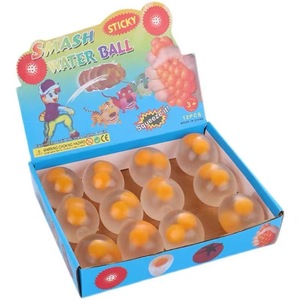 Juguete Antiestrés de Plástico con Forma de Huevo, Artículo de Broma, Juguete de Doble Yema para Apretar, Irrompible, para Reducir el Estrés, Unisex - Product Image 3