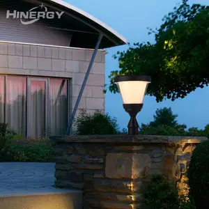 Outside Lamp Landscape Fence Waterproof Post Lighting Led Gate Outdoor Solar Garden Pillar Light