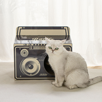 Grattoir pour chat en papier ondulé, design rétro écologique, interactif, planche à gratter pour chat, boîte à gratter pour chat