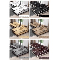 Canapé en cuir moderne et simple, mobilier de salon, ensemble complet avec audio et fonction massage, idéal pour grand appartement