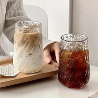 Tasse à latte américaine de 400ml résistante aux hautes températures verres transparents à haute teneur en borosilicate verres modernes ménagers