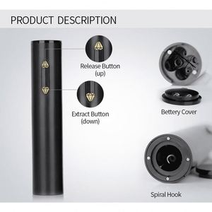 Tire-bouchon électrique en plastique en gros pour les amateurs de vin, accessoires de cuisine, cadeau, ouvre-bouteille automatique personnalisé - Product Image 4