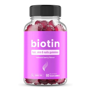 Complément alimentaire personnalisé à base de biotine et de vitamines gommeuses pour la santé des cheveux, de la peau et des ongles, à base d'herbes saines, pour adultes et femmes enceintes, sans gluten - Product Image 1