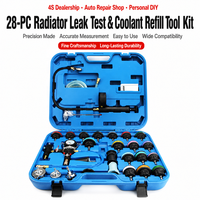 Kit Maestro de Prueba de Presión para Radiadores, 28 Piezas, Herramienta de Detección de Fugas del Sistema de Refrigeración, Herramientas de Reparación Automotriz