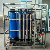 Système de traitement d'eau potable 1000 LPH 2000 LPH avec filtre à sable, filtre à charbon, adoucisseur, prétraitement et membrane RO 4040
