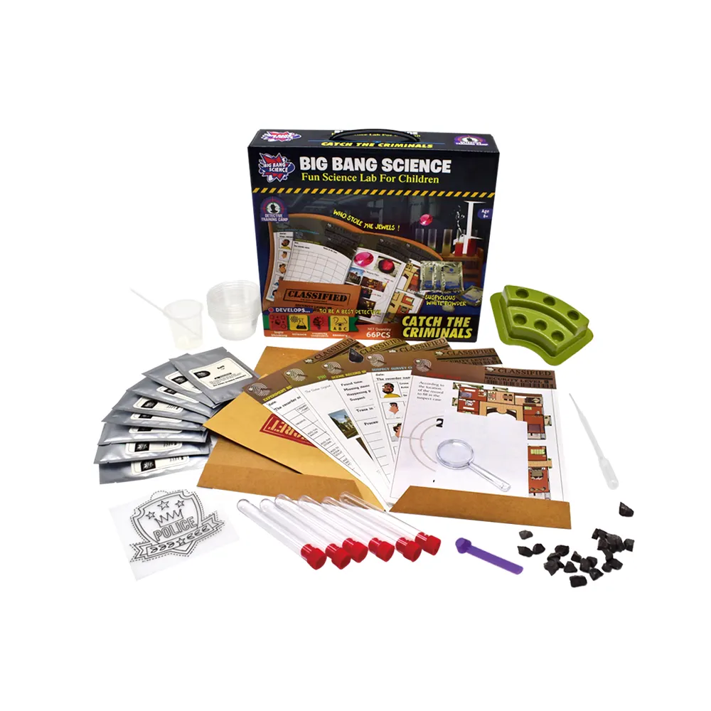 little kids catch the criminals science pretend toy detective kit for 8+ years