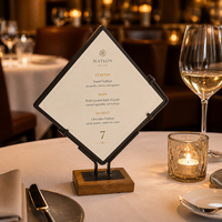 Support de présentation de table, porte-menu, panneau signalétique, plaque nominative pour la vente au détail, restaurants, hôtels, bureaux DCM DEM
