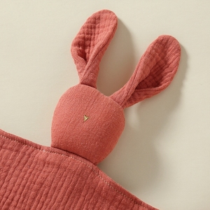 Couverture de sécurité en mousseline de coton pour bébé, motif <span class=keywords><strong>lapin</strong></span>, douce et respirante, cadeau unique pour nouveau-nés, garçons et filles - Product Image 5