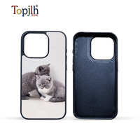 Coque de téléphone vierge en TPU 2D pour sublimation avec plaque en aluminium pour impression par transfert thermique DIY
