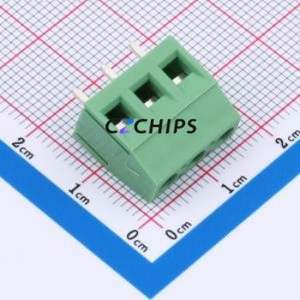 DB125-5.08-3P-GN-S Screw Terminal Block Through hole Component (THT),P=5.08mm Connector 5.08mm Green Through Hole 3P - Product Image 1
