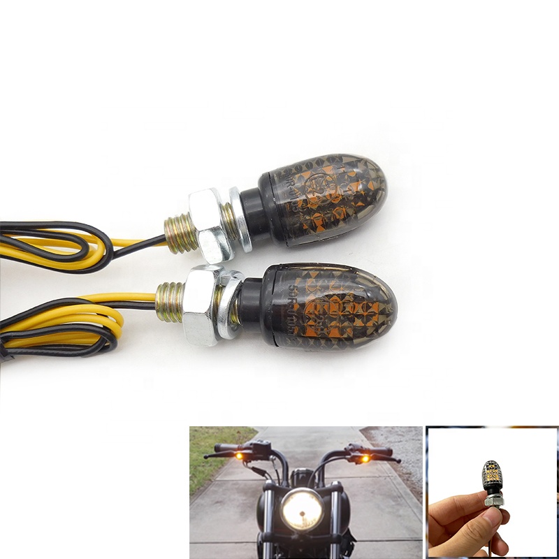 Мотоцикл Скутер E24 пуля желтый индикатор мигалки лампы мотоцикл фонарь для мотоцикла мини Поворотная сигнальная лампа