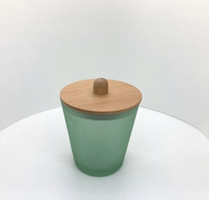 Wooden Flat Surface <b>Lid</b> High Quality Vietnam Unique <b>Decorative</b> Luxury Bulk Essential Oil New Design Candle Glass Jar Candle - Product Image 4