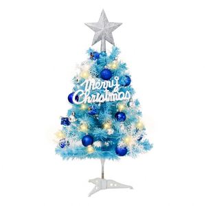 Nouvel Arbre de Noël Miniature 2026 45/60cm Bleu, Petit Arbre de Bureau, Emballage pour Décorations de Noël Mini Transfrontalières - Product Image 1