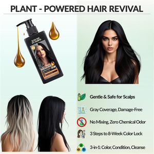 Crema Colorante per Capelli Neri Naturali in Offerta Speciale, Copre Rapidamente i Capelli Grigi, Formula Erboristica Nutriente a Lunga Durata - Product Image 4