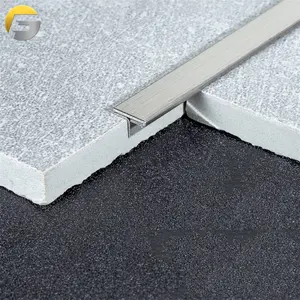 M35 304 201 430 Stainless Steel Tile Edge Trim Strip T Channel Profile For Ceramic Floor Transition