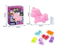 Kit de fouilles de pierres précieuses en gypse, jouets éducatifs STEM sur le thème de l'espace pour enfants, activités scientifiques, cadeau pour garçons et filles, en plastique