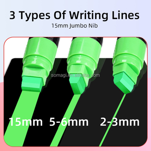 Nuovo Pennarello Fluorescente da 15mm, Cancellabile a Secco e Umido, 12 Colori Brillanti, Non Tossico, per Lavagna Bianca - Product Image 5