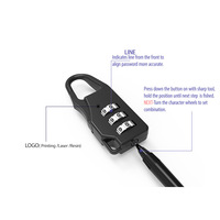 3 Mini Cadran Chiffre Numéro Code Mot de Passe Combinaison Cadenas Sécurité Voyage Coffre-fort Serrure pour Cadenas Bagages Serrure de Gym