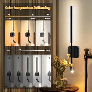 Lumière LED murale avec commande tactile et télécommande, design moderne, blanc chaud pour chambre à coucher - Product Image 3