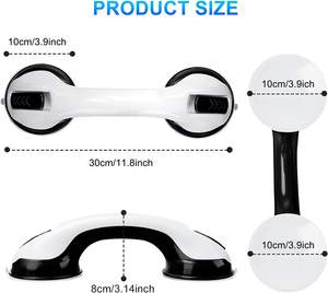 Dusch griff 2er Pack 12-Zoll-Haltegriff für Badewannen und Duschen Dusch griff mit starkem Saugnapf griff Haltegriff - Product Image 2