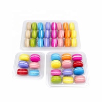 6 12 24 Trous Macaron PET Plastique Blisters Plateau Transparent Cookie Display Emballage Conteneurs