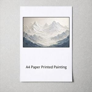 Toile imprimée format A4, nature morte abstraite dessinée à la main, style Wabi Sabi, art mural pour hôtel, texture 3D faite à la main, peinture acrylique minimaliste - Product Image 4