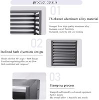 Vente flash - Protection de la vie privée - Couvercle de climatiseur en aluminium blanc durable anti-corrosion découpé au laser 3D
