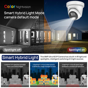 Kit de Cámara IP Hik OEM 6MP con Detección de Movimiento, Audio Bidireccional, Luz Estroboscópica y Alarmas Audibles, Luz Roja y Azul, Cámara de Red CCTV 4K PoE - Product Image 5