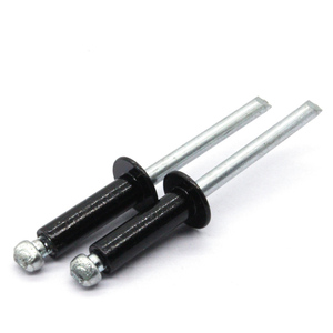 Remache ciego de cabeza abovedada anodizado negro con extremo abierto - Product Image 3