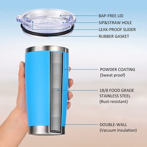 Hipdeer OEM/ODM RTS Verre à bière classique de 20 oz avec bouchon en PP, compatible sublimation, pour sodas et bières (type canette en verre) - Product Image 2