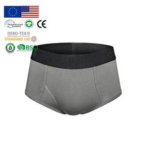 Sous-vêtements pour hommes en coton, gris clair, respirants, sans coutures, avec logo personnalisé, faible MOQ, pour <span class=keywords><strong>musculation</strong></span>, slips et boxers modernes - Product Image 1