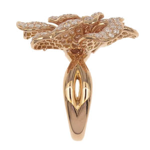 Anillo de oro de 18 quilates de alta calidad con diamantes naturales, diseño de flor, regalo de lujo para compromiso, fiesta, boda, joyería exquisita de moda - Product Image 1