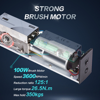 Opérateur de porte battante contrôlé par microprocesseur Turtech Sw500 - 350 kg EN16005, faible bruit, porte automatique intelligente avec contrôle par application