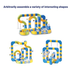 Samtoycn Elektrisches Spielzeug-Eisenbahnset 224-teilig <span class=keywords><strong>3D</strong></span>-Rennstrecke für Kinder mit DIY Magnetischem STEM-Spielzeug Verkehrszeichen Lehrreiche Geschenke - Product Image 2