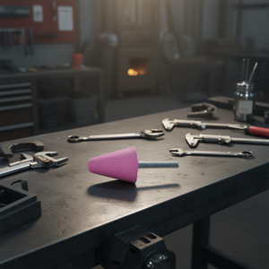 Meule vitrifiée rose Fervi Mole MCG1020 de forme conique pour le meulage de précision - Product Image 3