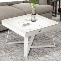 Haut de gamme moderne intérieur rectangulaire meuble TV ensemble de Table basse écran tactile Table d'appoint matériau métallique