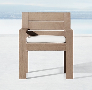Ensemble de salle à manger d'extérieur en teck massif moderne avec table et chaises pour hôtel, entrée de villa - Couleur et taille personnalisables - Product Image 5