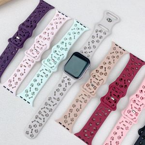 <span class=keywords><strong>Correa</strong></span> de Silicona con Diseño de Huella de Perro para <span class=keywords><strong>Apple</strong></span> <span class=keywords><strong>Watch</strong></span>, Compatible con Tamaños 49, 46mm, 45, 44, <span class=keywords><strong>41mm</strong></span>, 40, 38mm, para las Series 11, 10, 9, 8, 7, 6, 5, 4, 3, SE y Ultra 3 - Product Image 1