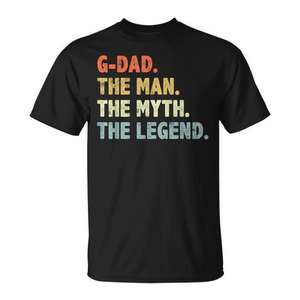 Camiseta G-Dad, el Hombre, el Mito, la Leyenda, Regalo del Día del Padre para Papá y Abuelo, Ropa Promocional - Product Image 1