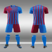 Camisa listrada de futebol para cliente, camisa listrada e mais barata com novo design, roupa esportiva, venda no atacado, 2021