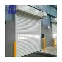 Porte à enroulement en aluminium robuste résistante au vent, porte de sécurité électrique à enroulement pour entrepôt industriel