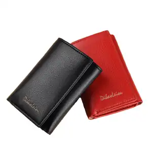 YS-W072 New vintage mens short 3 fold coin card holder zipper pu leather money clip wallet